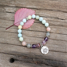 Load image into Gallery viewer, Handmade Dream Aquamarine, Sunstone, Labradorite, and Amethyst Bracelet
