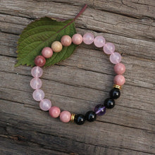 Load image into Gallery viewer, Handmade Natural Amethyst, and Rose Quartz Mala
