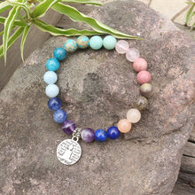 Load image into Gallery viewer, Handmade Mala with 28 Natural Stones
