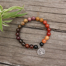 Load image into Gallery viewer, Handmade Mala with 28 Natural Stones
