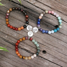 Load image into Gallery viewer, Handmade Mala with 28 Natural Stones
