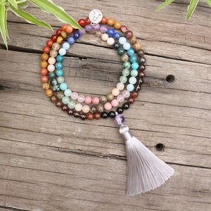 Handmade Mala with 28 Natural Stones