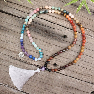 Handmade Mala with 28 Natural Stones