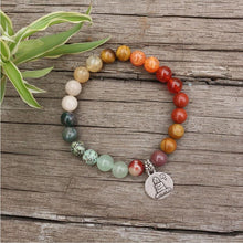 Load image into Gallery viewer, Handmade Mala with 28 Natural Stones
