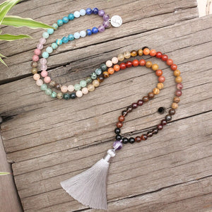 Handmade Mala with 28 Natural Stones