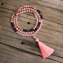 Load image into Gallery viewer, Handmade Natural Amethyst, and Rose Quartz Mala
