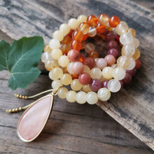 Load image into Gallery viewer, Fire Quartz, Jasper Stone, and Aventurine Mala
