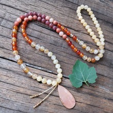 Load image into Gallery viewer, Fire Quartz, Jasper Stone, and Aventurine Mala
