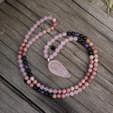 Load image into Gallery viewer, Handmade Natural Amethyst, and Rose Quartz Mala
